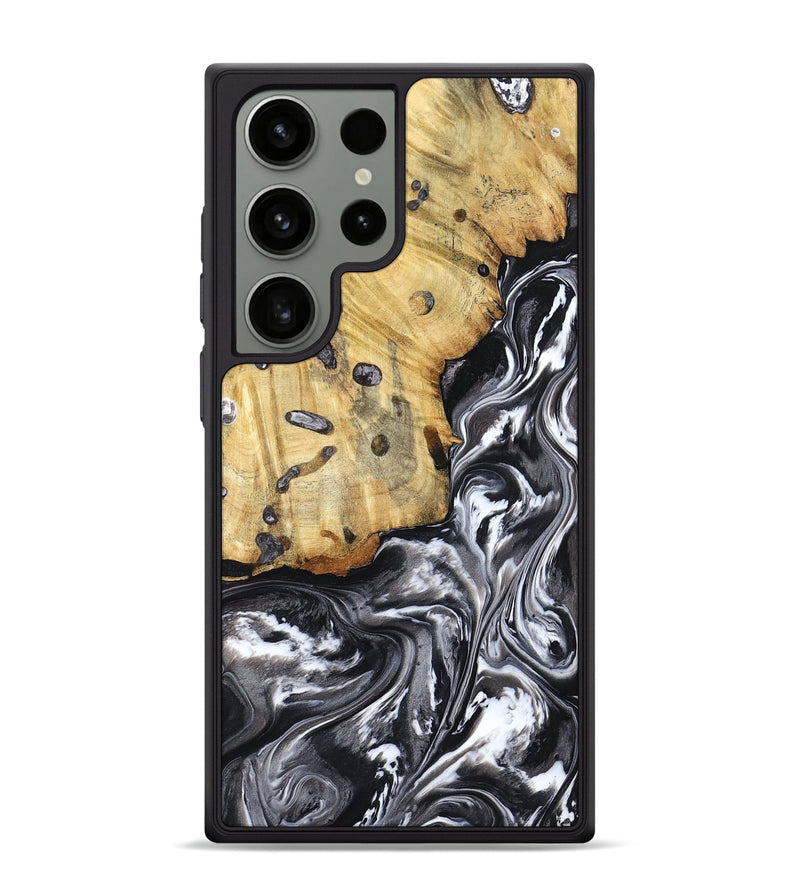 Galaxy S24 Ultra Wood Phone Case - Erin (Black & White, 798379)
