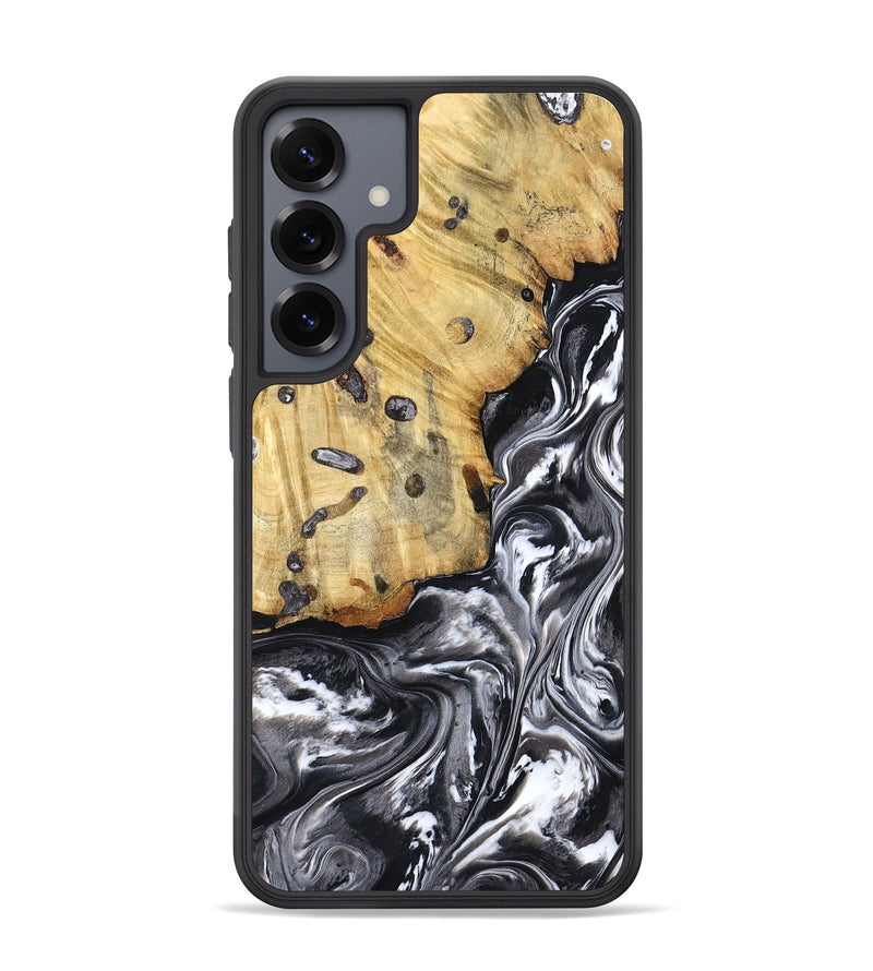 Galaxy S25 Plus Wood Phone Case - Erin (Black & White, 798379)