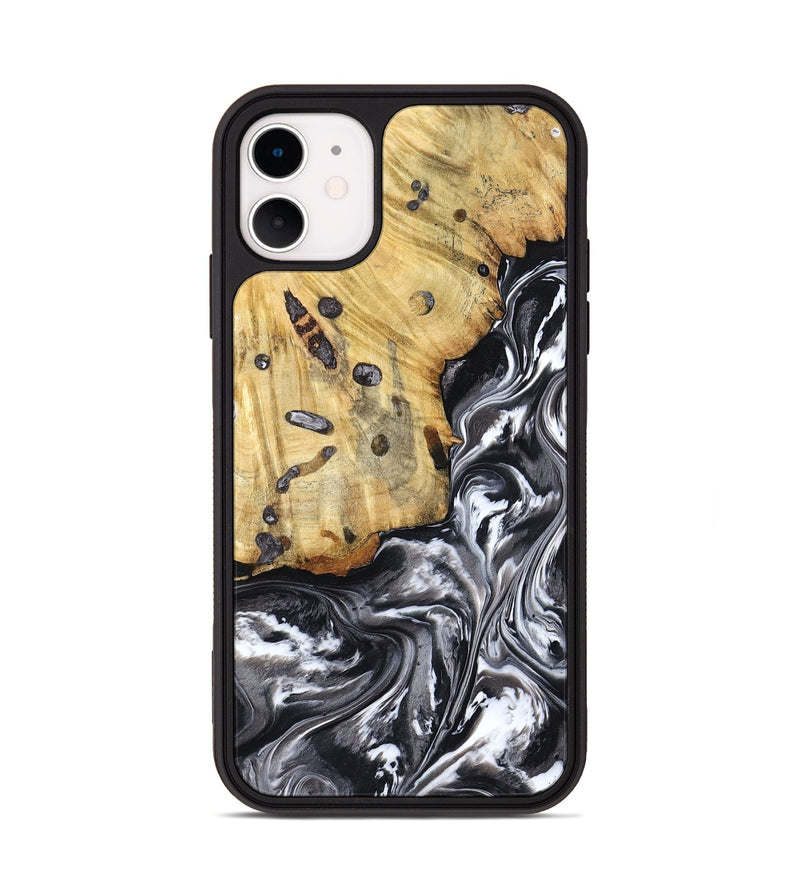 iPhone 11 Wood Phone Case - Erin (Black & White, 798379)