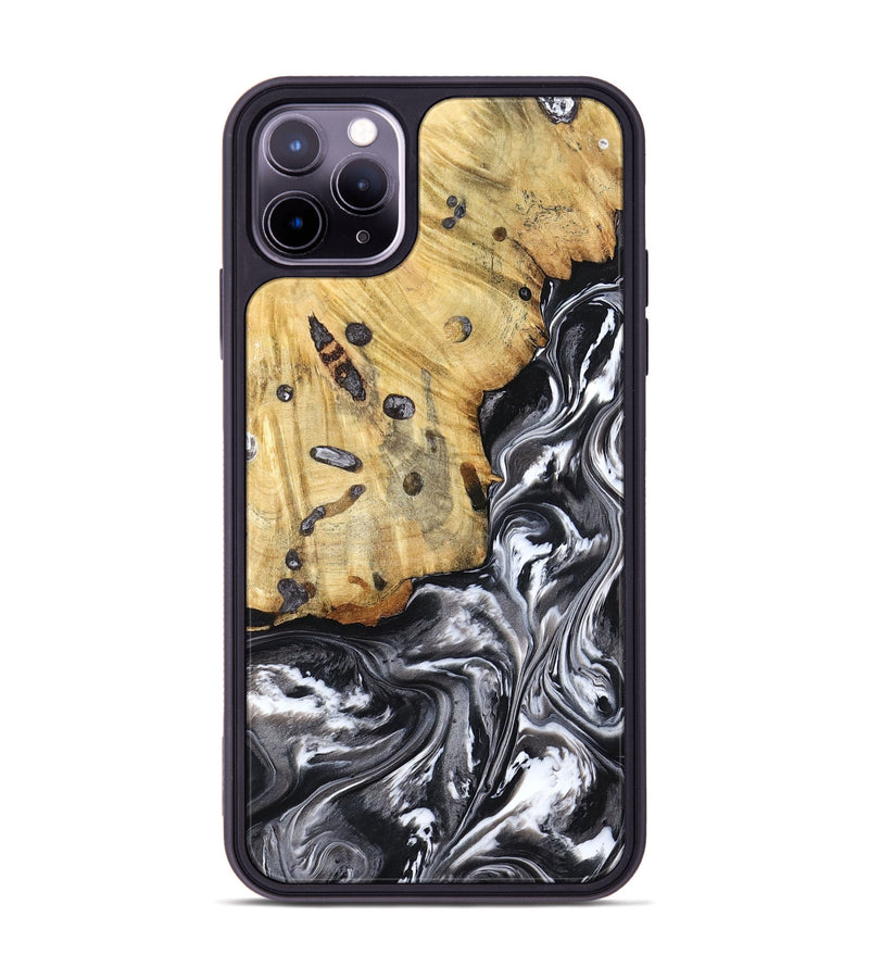 iPhone 11 Pro Max Wood Phone Case - Erin (Black & White, 798379)