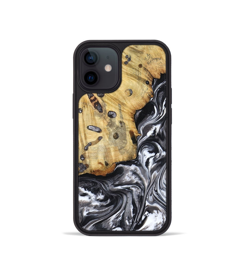 iPhone 12 mini Wood Phone Case - Erin (Black & White, 798379)