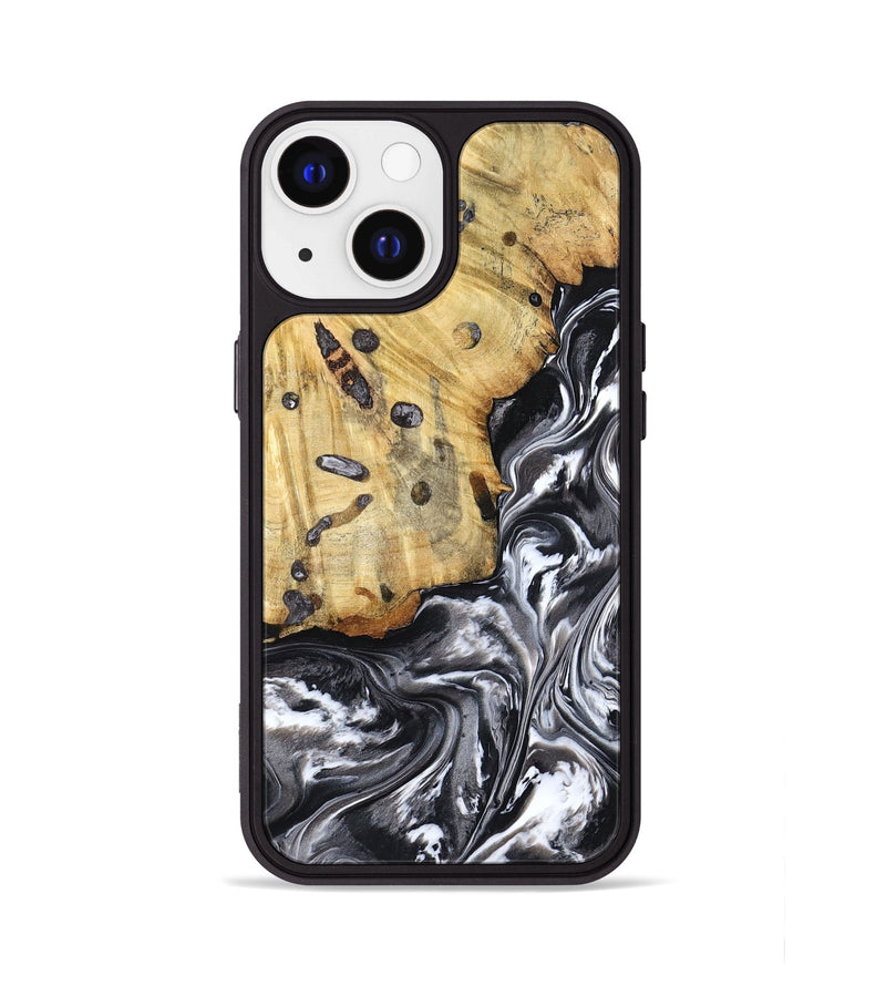 iPhone 13 Wood Phone Case - Erin (Black & White, 798379)