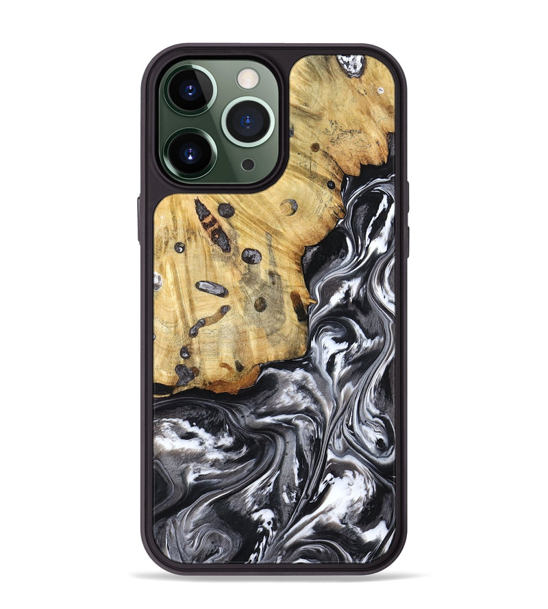 iPhone 13 Pro Max Wood Phone Case - Erin (Black & White, 798379)
