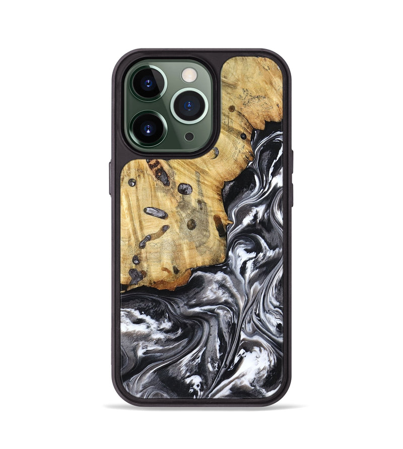 iPhone 13 Pro Wood Phone Case - Erin (Black & White, 798379)