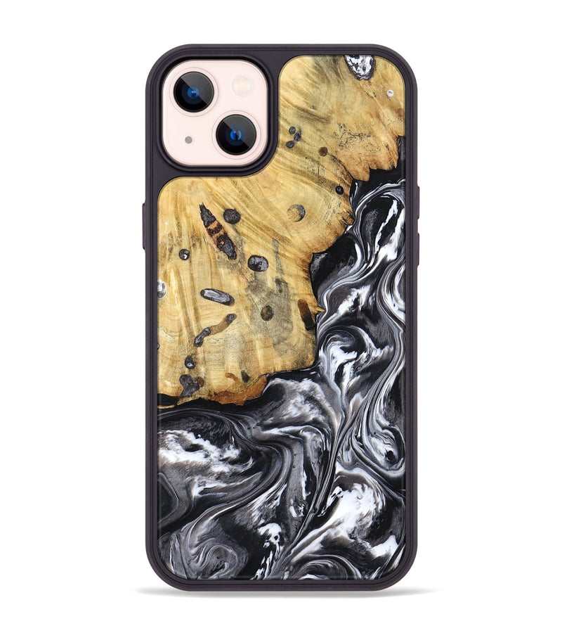 iPhone 14 Plus Wood Phone Case - Erin (Black & White, 798379)