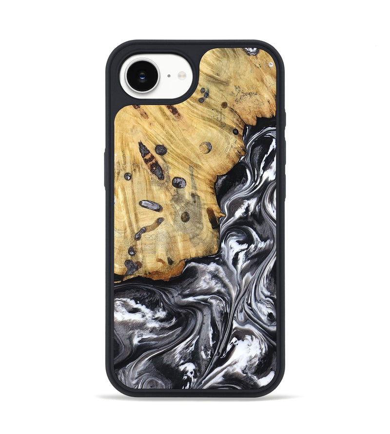 iPhone 16e Wood Phone Case - Erin (Black & White, 798379)