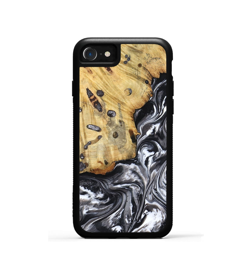 iPhone SE Wood Phone Case - Erin (Black & White, 798379)