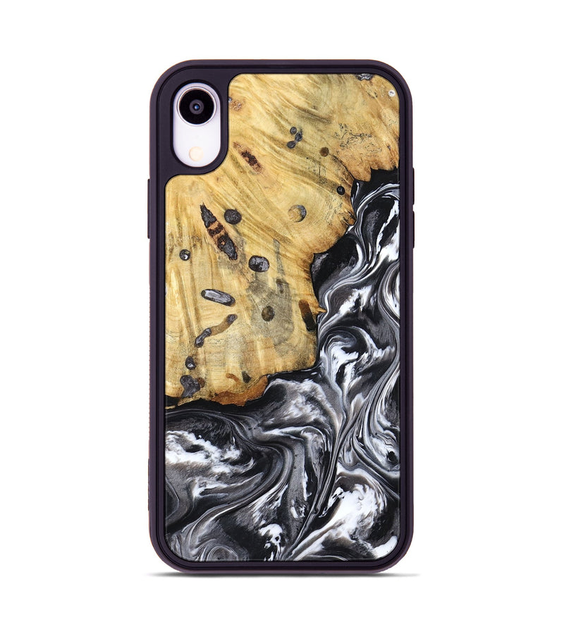 iPhone Xr Wood Phone Case - Erin (Black & White, 798379)