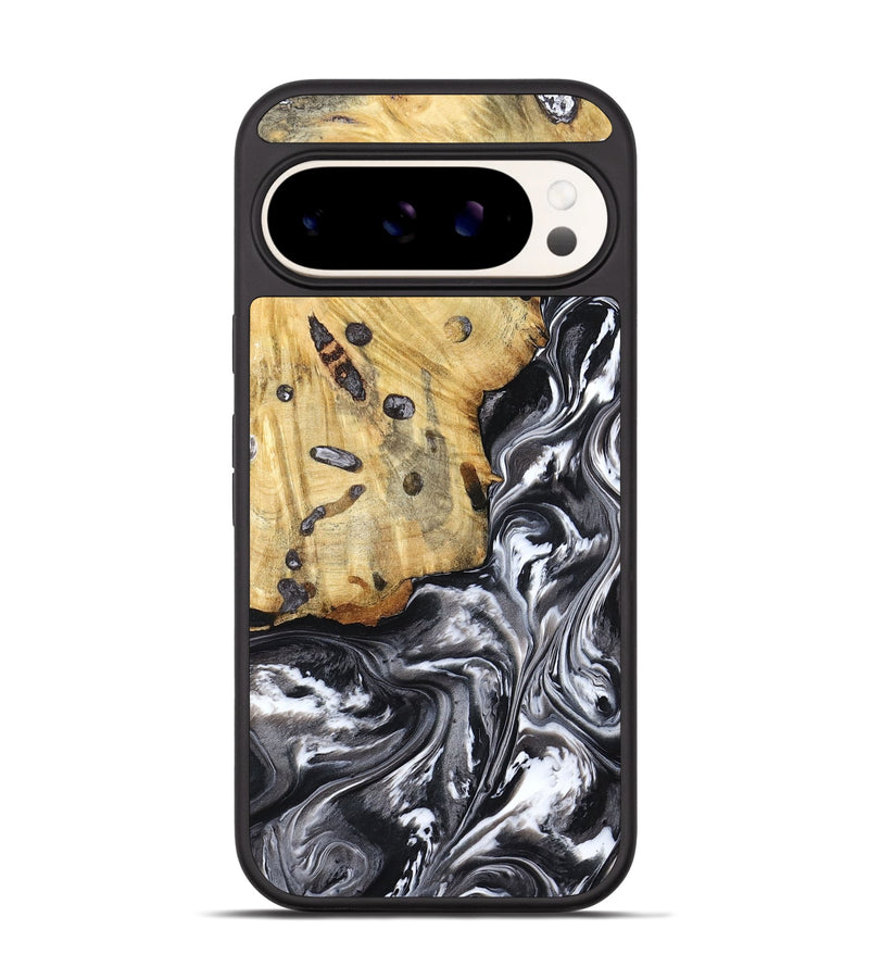 Pixel 9 Wood Phone Case - Erin (Black & White, 798379)