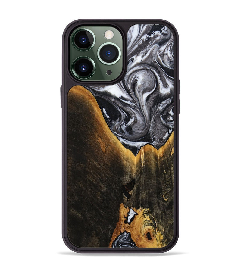 iPhone 13 Pro Max Wood Phone Case - Henley (Black & White, 798380)