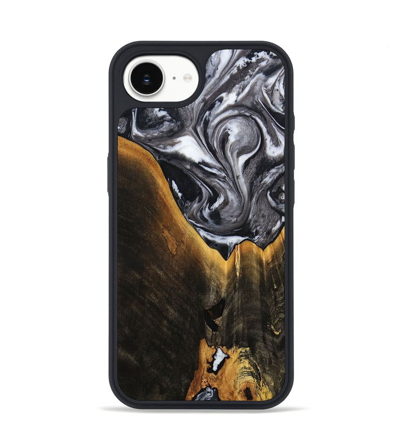 iPhone 16e Wood Phone Case - Henley (Black & White, 798380)
