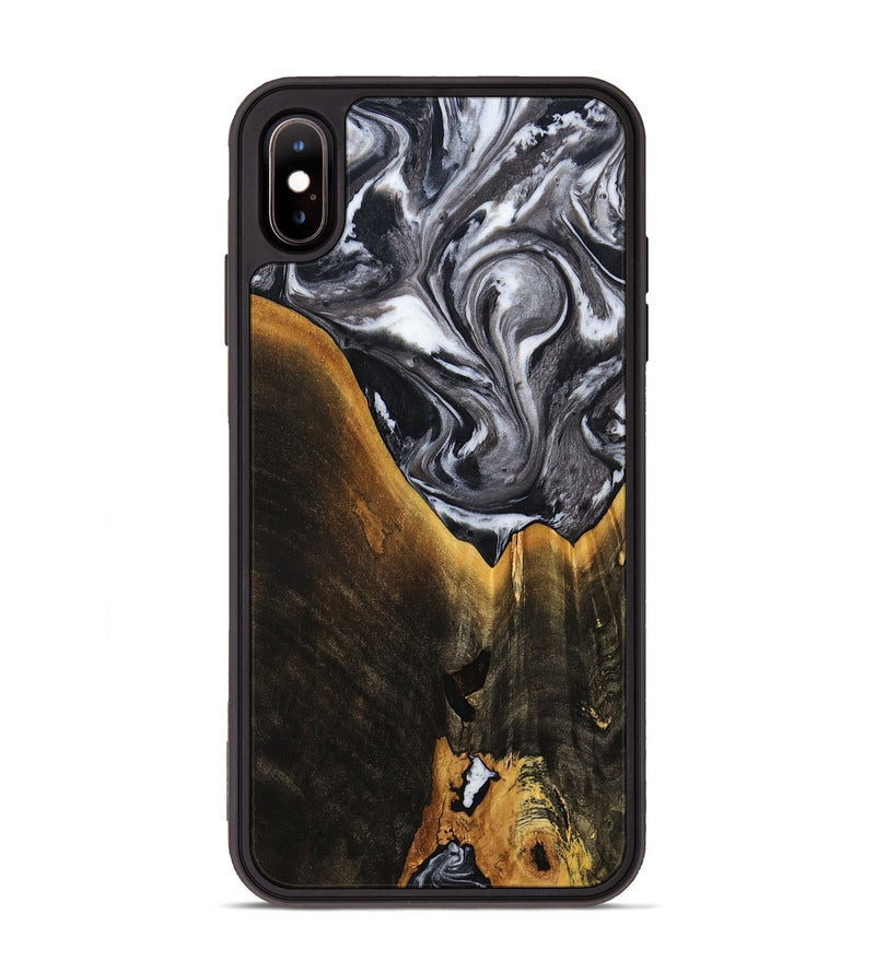 iPhone Xs Max Wood Phone Case - Henley (Black & White, 798380)
