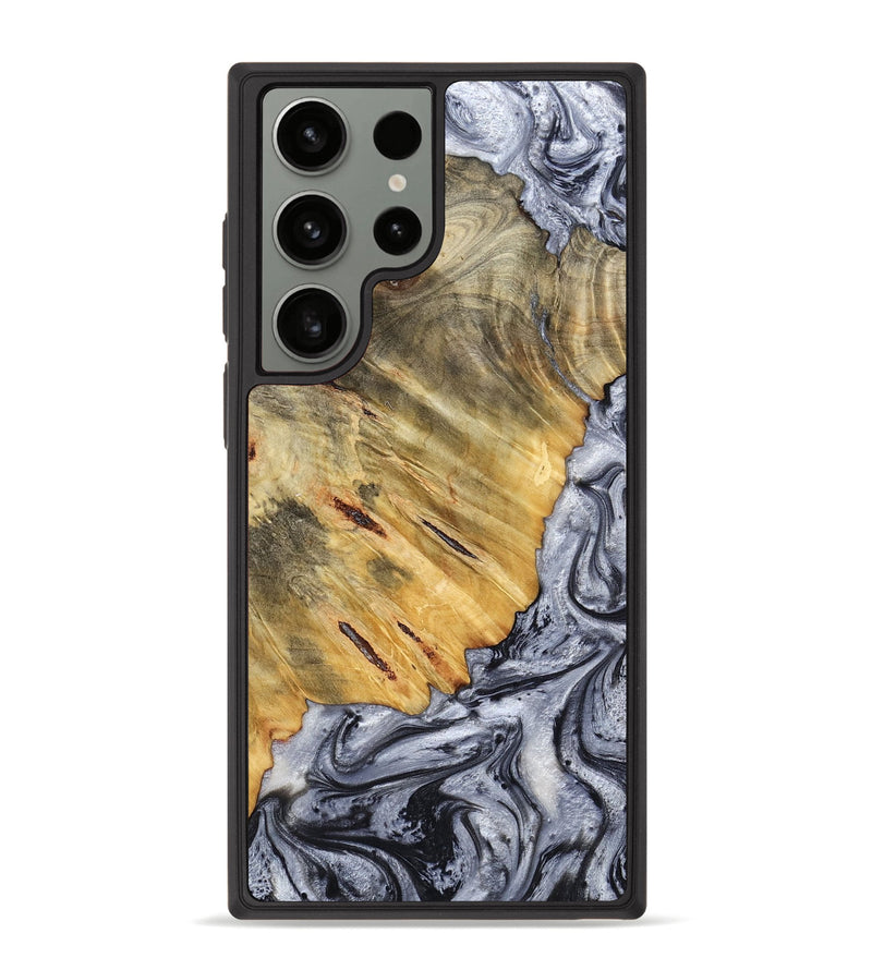 Galaxy S23 Ultra Wood Phone Case - Agnes (Black & White, 798382)