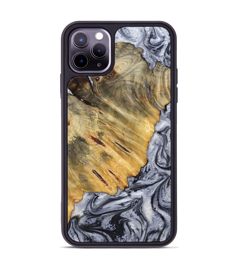 iPhone 11 Pro Max Wood Phone Case - Agnes (Black & White, 798382)
