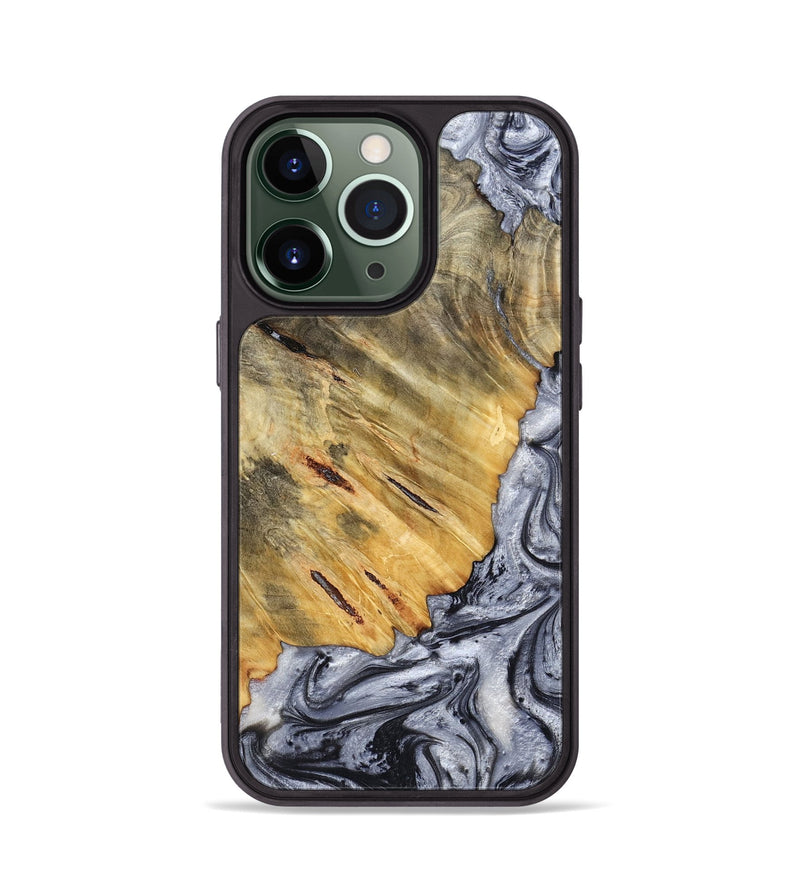 iPhone 13 Pro Wood Phone Case - Agnes (Black & White, 798382)