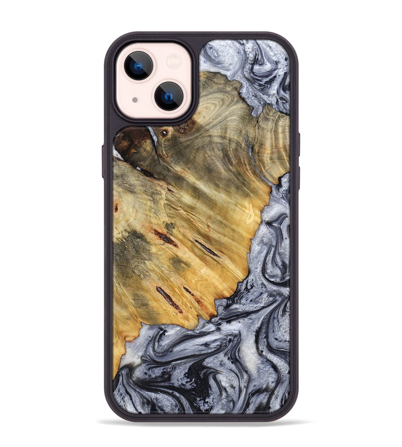 iPhone 14 Plus Wood Phone Case - Agnes (Black & White, 798382)