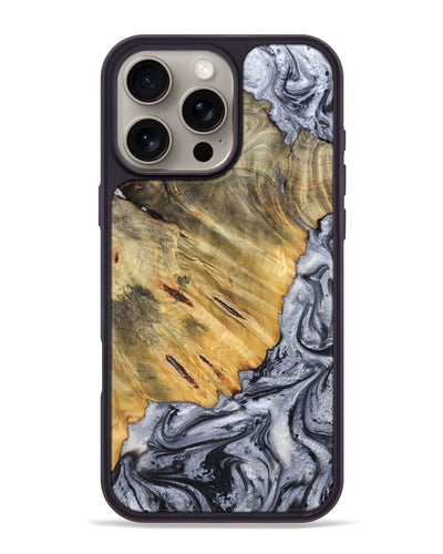 iPhone 16 Pro Max Wood Phone Case - Agnes (Black & White, 798382)