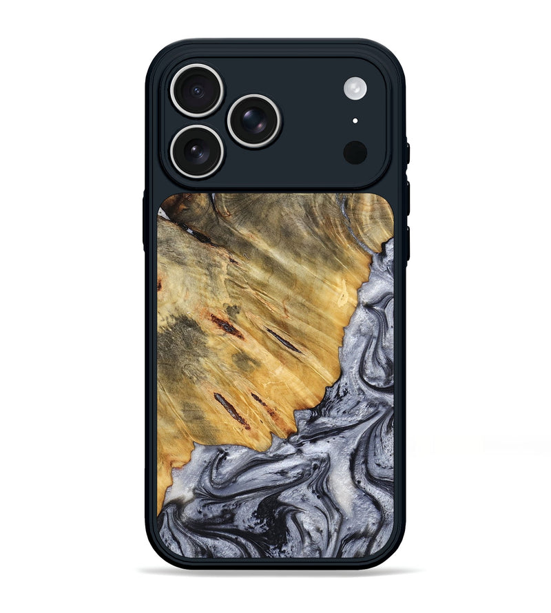 iPhone 17 Pro Max Wood Phone Case - Agnes (Black & White, 798382)