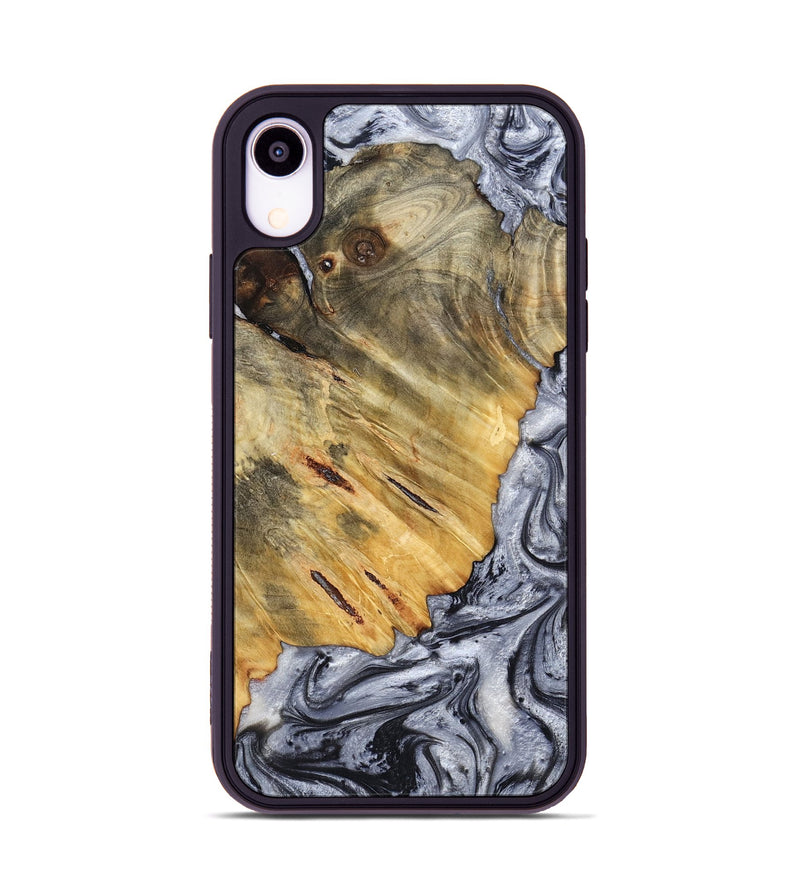 iPhone Xr Wood Phone Case - Agnes (Black & White, 798382)