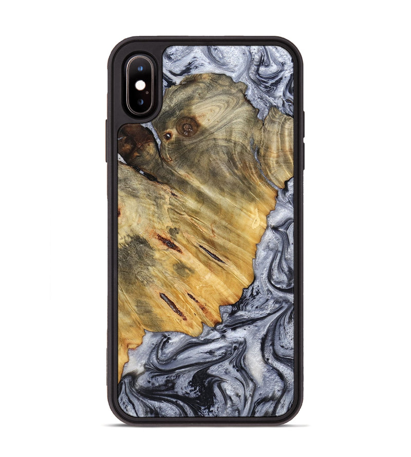 iPhone Xs Max Wood Phone Case - Agnes (Black & White, 798382)