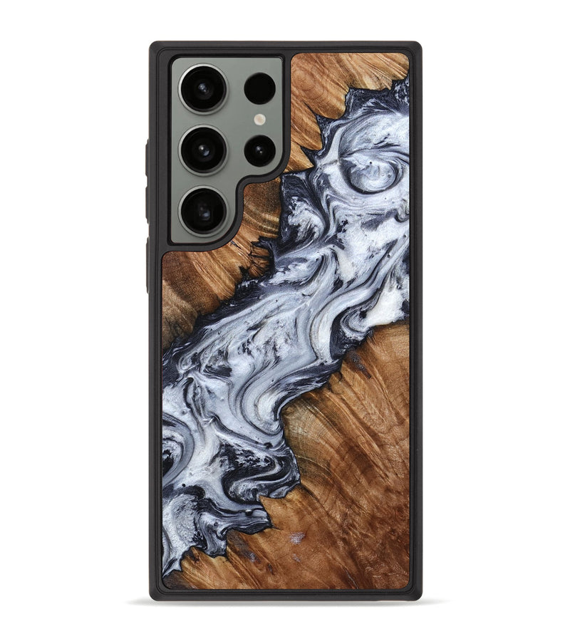 Galaxy S23 Ultra Wood Phone Case - Carina (Black & White, 798383)