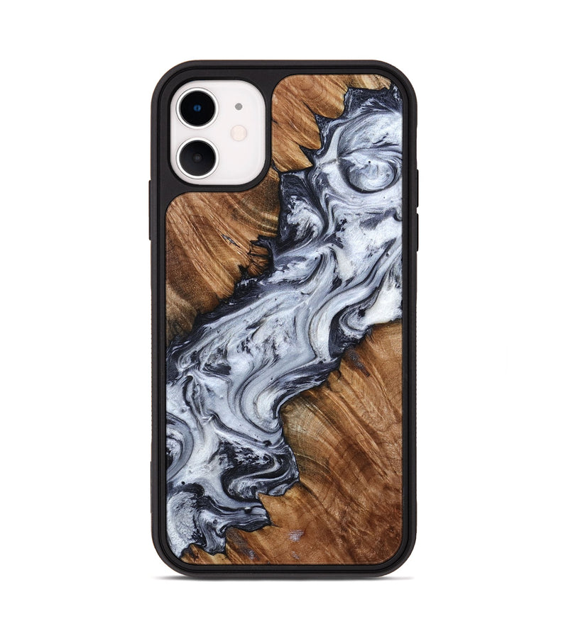 iPhone 11 Wood Phone Case - Carina (Black & White, 798383)