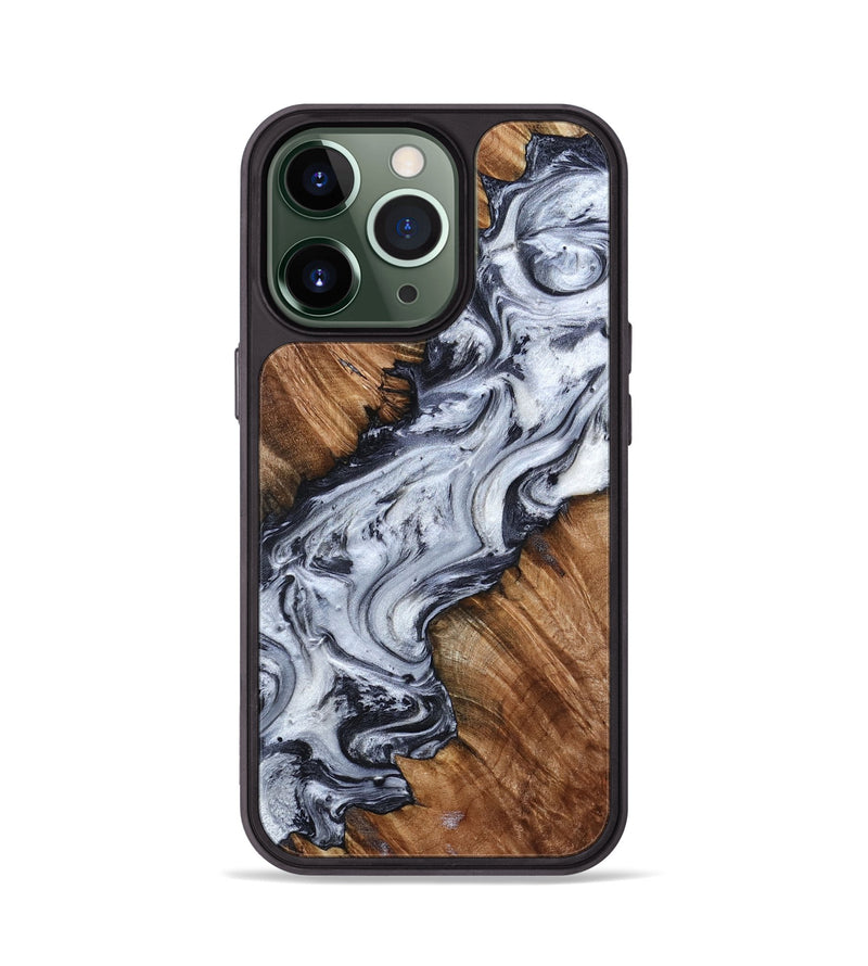 iPhone 13 Pro Wood Phone Case - Carina (Black & White, 798383)