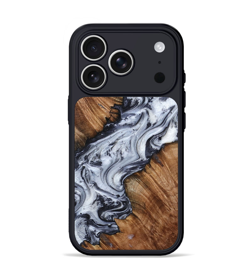 iPhone 17 Pro Wood Phone Case - Carina (Black & White, 798383)