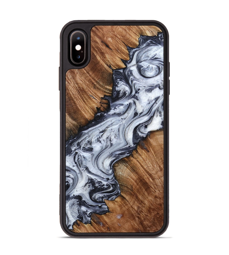 iPhone Xs Max Wood Phone Case - Carina (Black & White, 798383)