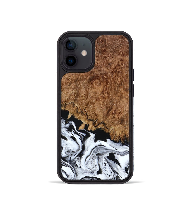 iPhone 12 mini Wood Phone Case - Verona (Black & White, 798384)