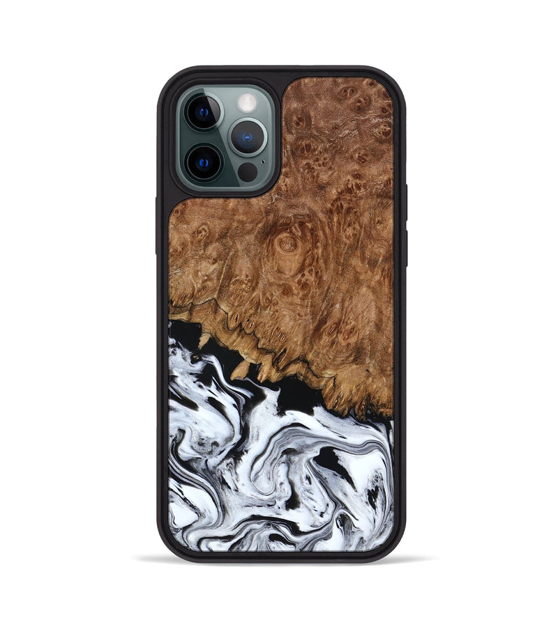 iPhone 12 Pro Wood Phone Case - Verona (Black & White, 798384)