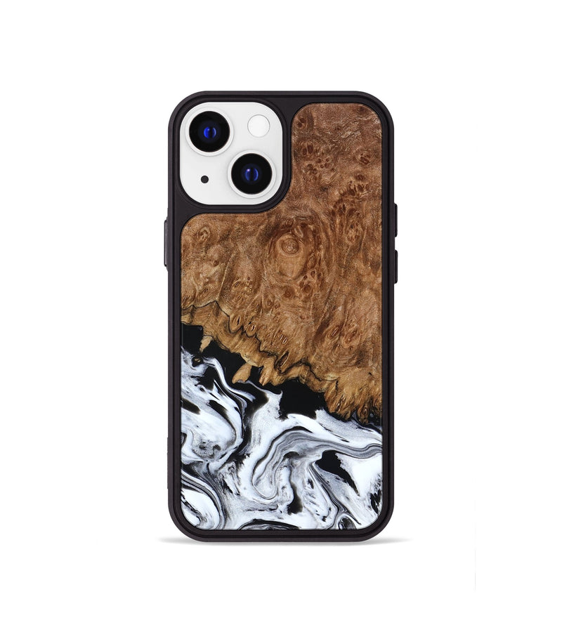 iPhone 13 mini Wood Phone Case - Verona (Black & White, 798384)