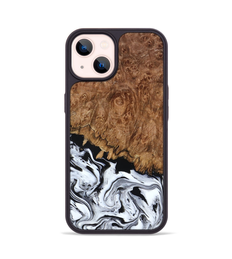 iPhone 14 Wood Phone Case - Verona (Black & White, 798384)