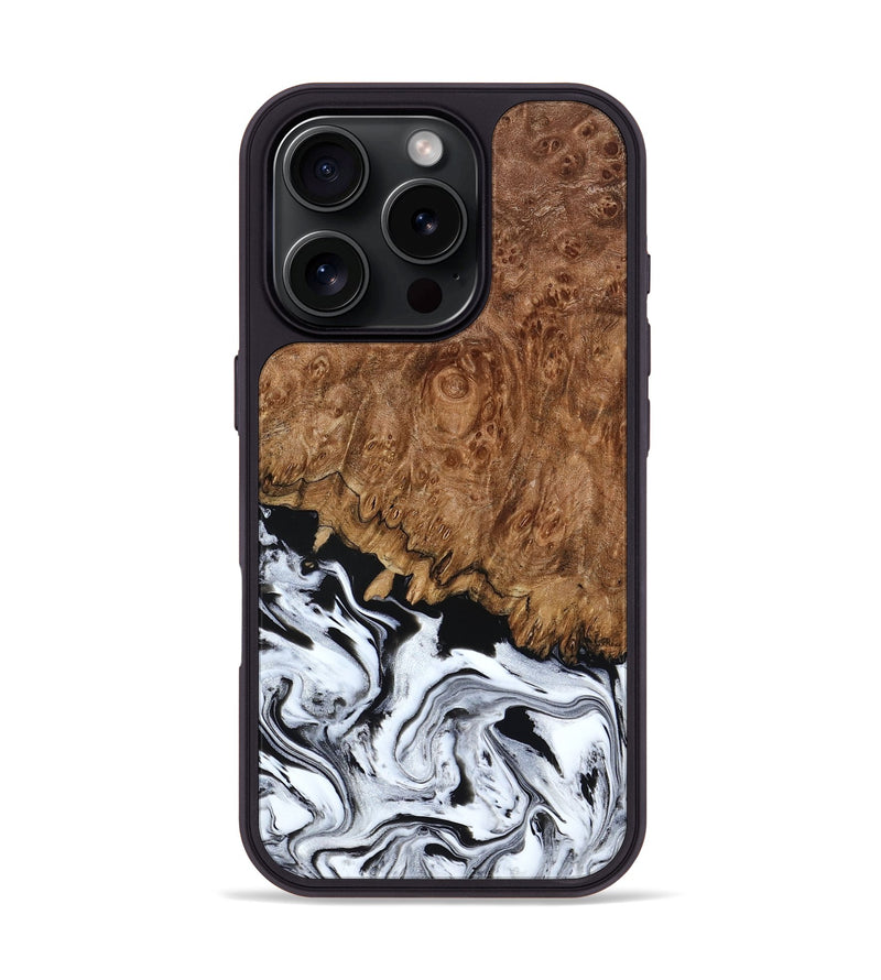 iPhone 16 Pro Wood Phone Case - Verona (Black & White, 798384)