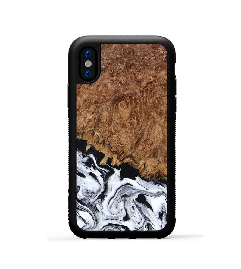iPhone Xs Wood Phone Case - Verona (Black & White, 798384)