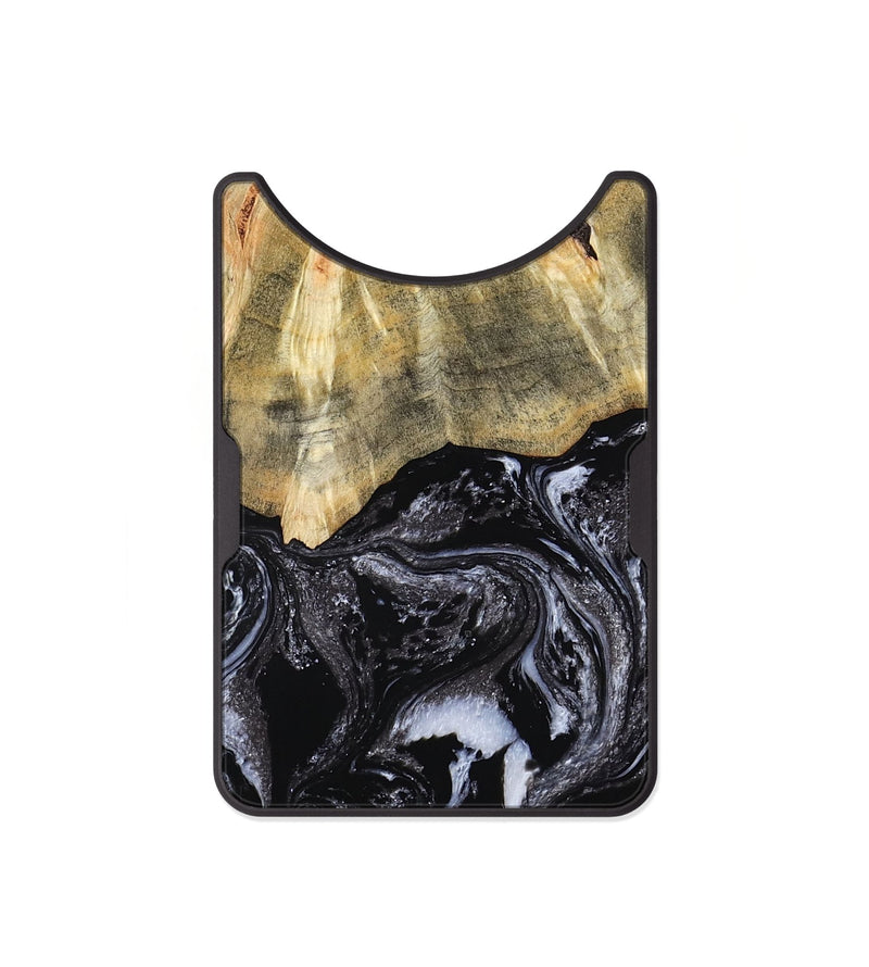 Alloy Wood Wallet - Eva (Black & White, 798385)