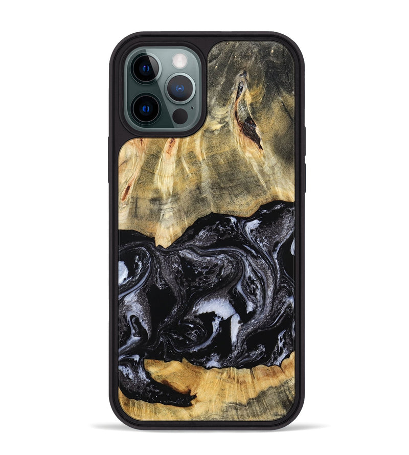 iPhone 12 Pro Max Wood Phone Case - Eva (Black & White, 798385)