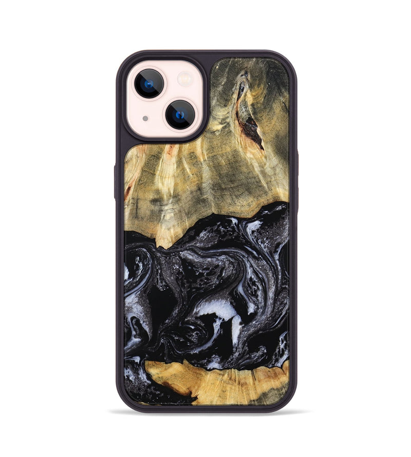 iPhone 14 Wood Phone Case - Eva (Black & White, 798385)