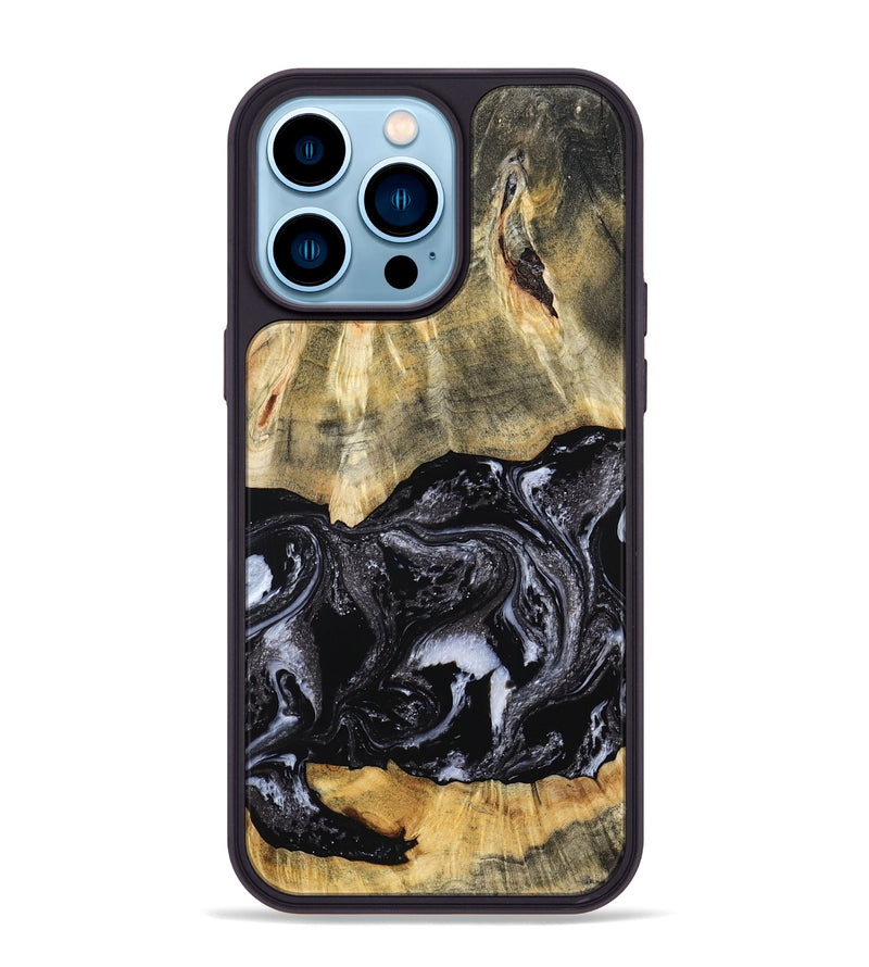 iPhone 14 Pro Max Wood Phone Case - Eva (Black & White, 798385)