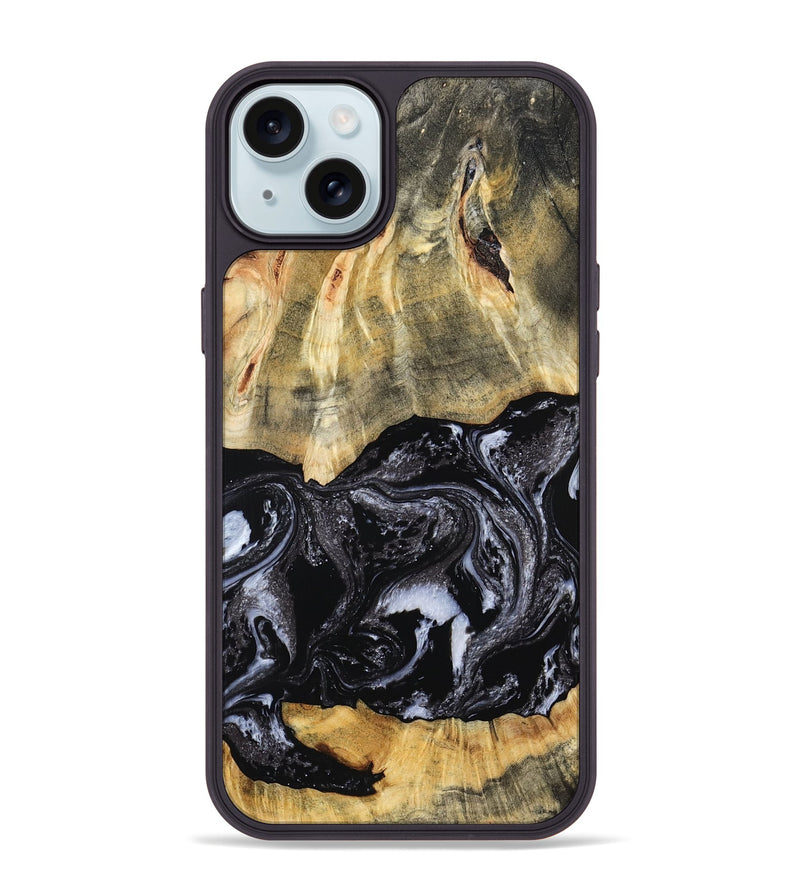 iPhone 15 Plus Wood Phone Case - Eva (Black & White, 798385)