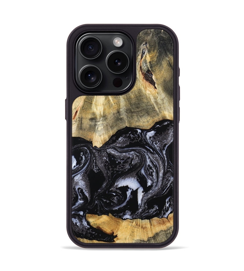 iPhone 15 Pro Wood Phone Case - Eva (Black & White, 798385)
