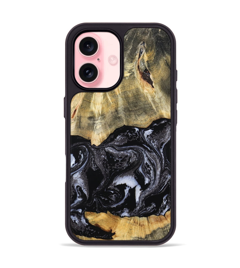 iPhone 16 Wood Phone Case - Eva (Black & White, 798385)