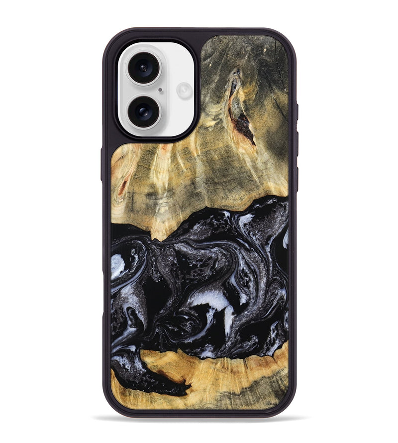 iPhone 16 Plus Wood Phone Case - Eva (Black & White, 798385)