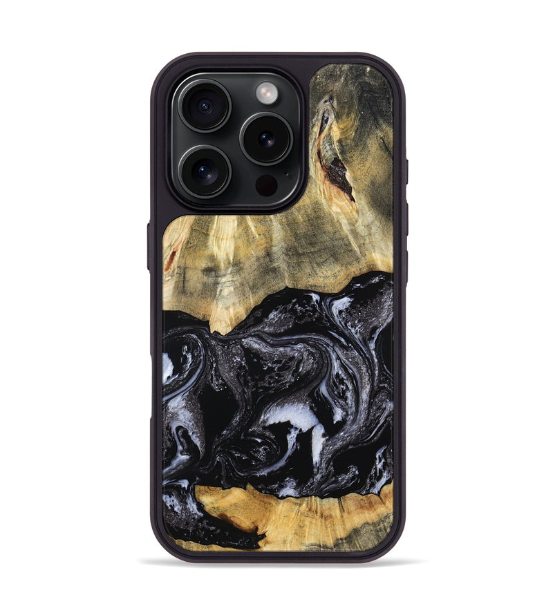 iPhone 16 Pro Wood Phone Case - Eva (Black & White, 798385)