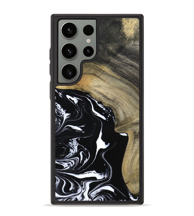 Galaxy S23 Ultra Wood Phone Case - Mckenna (Black & White, 798386)