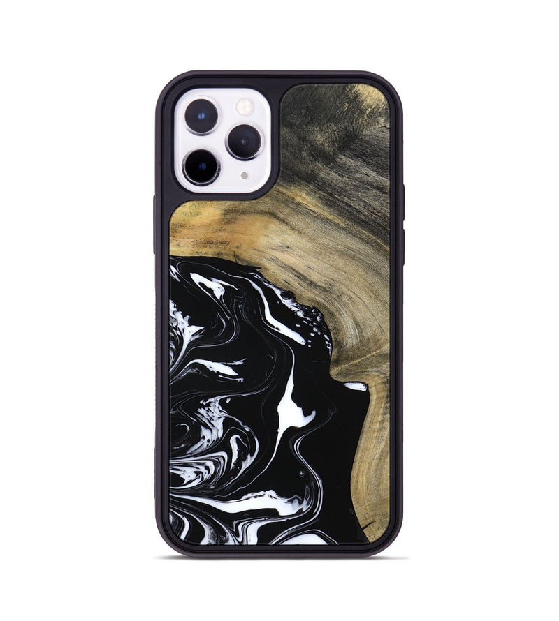 iPhone 11 Pro Wood Phone Case - Mckenna (Black & White, 798386)