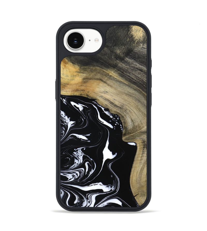 iPhone 16e Wood Phone Case - Mckenna (Black & White, 798386)