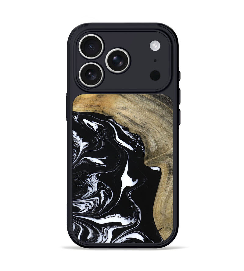 iPhone 17 Pro Wood Phone Case - Mckenna (Black & White, 798386)
