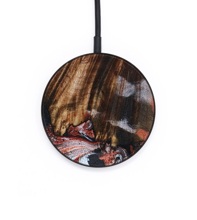 Circle Wood Wireless Charger - Tamie (Black & White, 798387)
