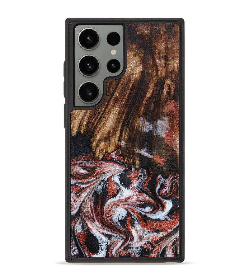 Galaxy S23 Ultra Wood Phone Case - Tamie (Black & White, 798387)